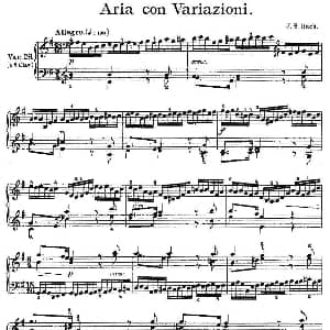 Aria con Variazioni 之26 钢琴谱 J.S.Bach