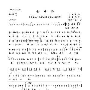 雪中红_歌曲简谱_词曲:胡晓雯 吴嘉祥