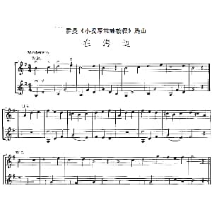 小提琴谱 | 霍曼 小提琴基础教程 选曲 在海边 二重奏