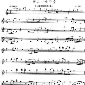 小提琴谱 | 好人一生平安 电视剧 渴望 插曲 雷蕾
