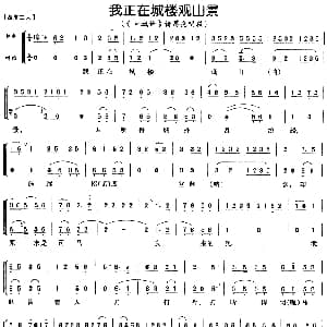 京剧谱 | 我正在城楼观山景 空城计 诸葛亮唱段 伴奏 杨宝森