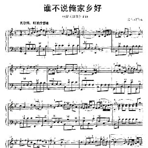 手风琴谱 | 谁不说俺家乡好 吕其明