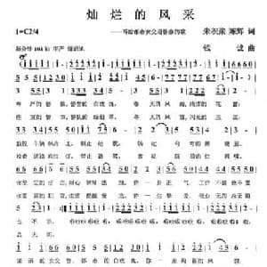 灿烂的风采_民歌简谱_词曲:朱积聚 陈辉 钱诚