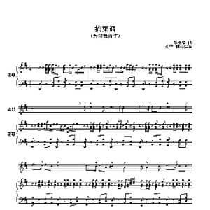 摘菜调_歌谱投稿_词曲:纯音乐 张玉倩