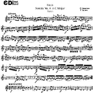 小提琴谱 | Violin Sonata No.6 in C Major