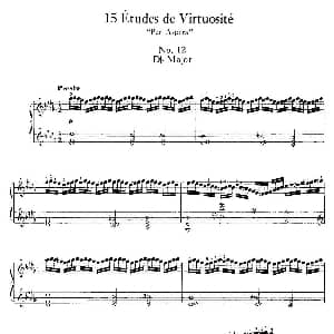 15 Etudes de Vortuosite Op.72 钢琴谱 莫里兹 莫什科夫斯基