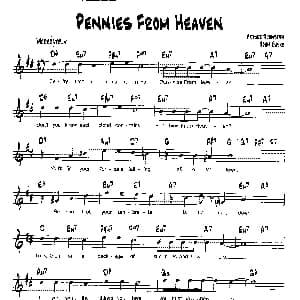 PENNIES FROM HEAVEN 降B爵士乐谱