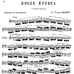 萨克斯谱 | E.Sabon 12首练习曲 10 E.Sabon