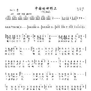 中国的田野上_歌曲简谱_词曲:车行 李昕