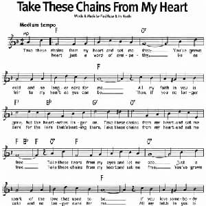蓝调音乐:Take These Chains From My Heart_外国歌谱