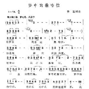 梦中的撒哈拉_民歌简谱_词曲:李进 李进