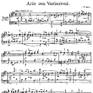 Aria con Variazioni 之22 钢琴谱 J.S.Bach