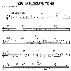 萨克斯谱 | MALCOM'S TUNE 15首爵士练习曲之14 Bob Mintzer
