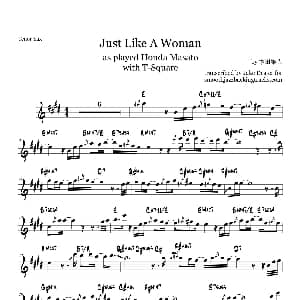 萨克斯谱 | Just Like A Woman 次中音萨克斯