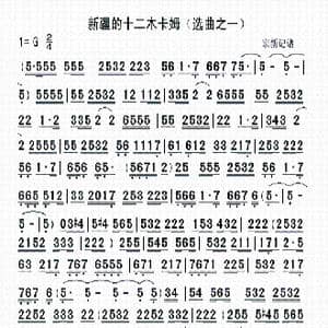 新疆的十二木卡姆_歌谱投稿