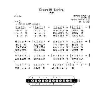 Dream Of Spring_歌谱投稿_词曲: 许冠杰