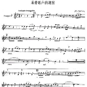 乘着歌声的翅膀 小号 德 门德尔松