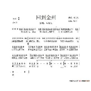 回到金州_歌谱投稿_词曲:韦言江 城 子