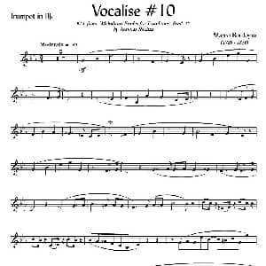Bordogni Vocalise #10 小号 Marco Bordogni