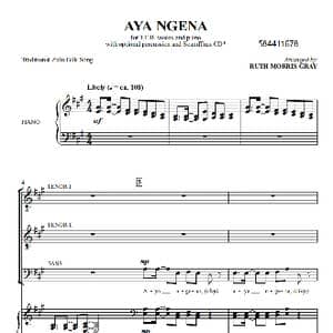 Aya Ngena合唱谱_歌曲简谱