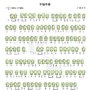 千与千寻_歌谱投稿_词曲: 久石让