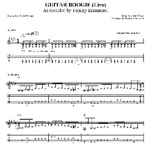 tommy emmanuel guitar boogie live at woodsong 吉他谱