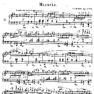 Quatre Mazurkas Op.17 钢琴谱 肖邦 chopin