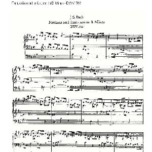Fantasia and Imitation in B Minor BWV 563 管风琴谱 ohann Sebastian Bach 德 约翰 塞巴斯蒂安 巴赫
