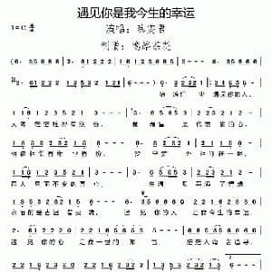 遇见你是我今生的幸运_歌曲简谱