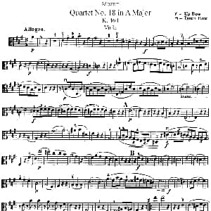 小提琴谱 | Mozart Quartet No.18 in A Major,K.464 Viola分谱
