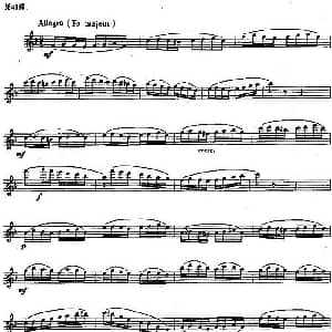 长笛曲谱 | 长笛练习曲100课之第40课 注意运指