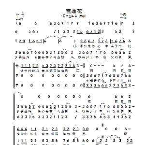 雪莲花_歌谱投稿