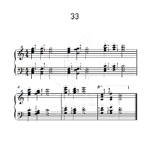 和弦练习 33 钢琴谱