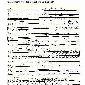 Eb大调钢琴第五协奏曲 Op.73 皇帝 第一乐章 钢琴谱