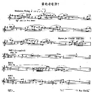 长笛曲谱 | 谁的布鲁斯？