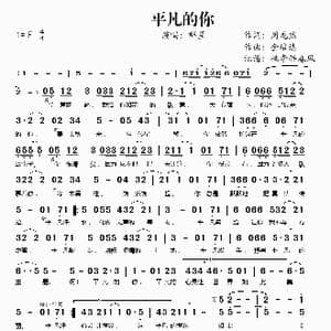 平凡的你_歌谱投稿_词曲:周龙然 金培达