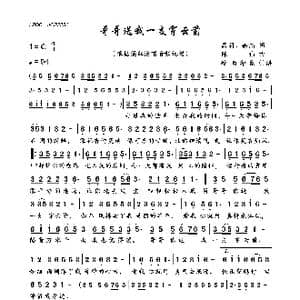 哥哥送我一支穿云箭_歌曲简谱_词曲:高羽 徐杰 陈伟