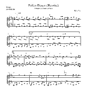 Fallen Down 钢琴谱