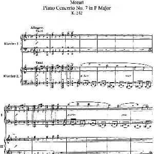二十八部钢琴协奏曲 No.7 钢琴谱 莫扎特