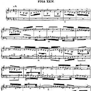 巴赫 平均律钢琴曲集 第二卷 之赋格曲 钢琴谱 巴赫