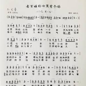 老百姓的心里有个你_歌谱投稿_词曲:李新民 李新民