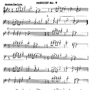 萨克斯谱 | Basic Jazz Conception for saxophone EXERCISE No.9 Lennie Niehaus