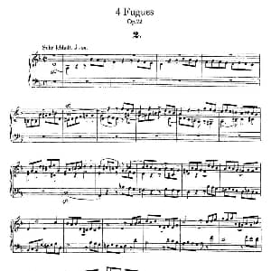 Four Fugues Op 72 钢琴谱 罗伯特 舒曼