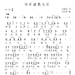 你喜欢我快乐_通俗唱法乐谱_词曲:张俊以 付笛声