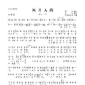 ​风月入药_歌曲简谱_词曲:景她 纱朵