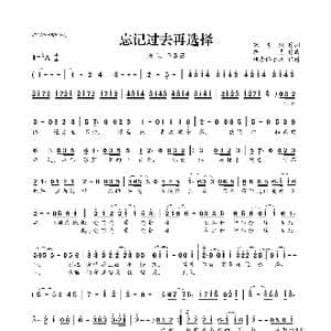 ​忘记过去再选择_歌曲简谱_词曲:宋普照 路勇