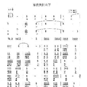 家在天柱山下_歌谱投稿_词曲:储向前 储向前