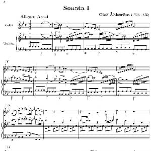 小提琴谱 | Sonata I 小提琴 钢琴伴奏 阿尔斯顿