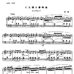 C大调小奏鸣曲 Op.55 No.1 2 钢琴谱 库劳