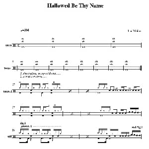Hallowed Be Thy Name 鼓谱